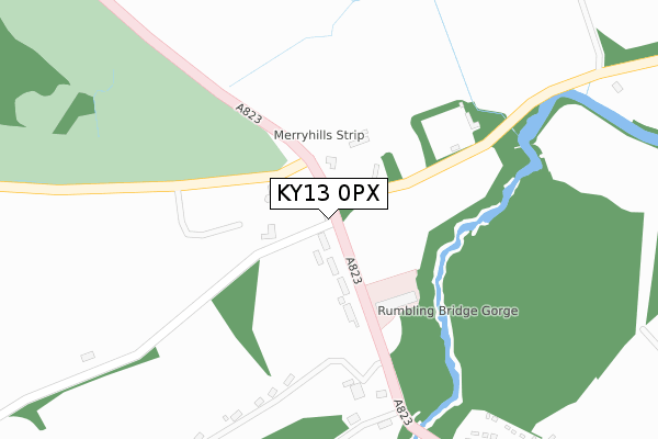 KY13 0PX map - large scale - OS Open Zoomstack (Ordnance Survey)