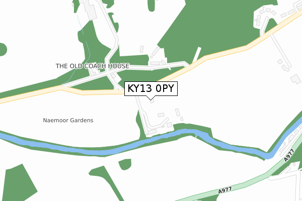 KY13 0PY map - large scale - OS Open Zoomstack (Ordnance Survey)