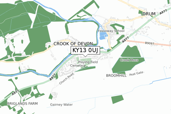 KY13 0UJ map - small scale - OS Open Zoomstack (Ordnance Survey)