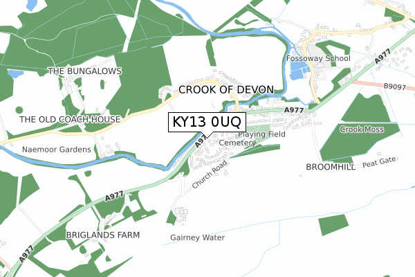 KY13 0UQ map - small scale - OS Open Zoomstack (Ordnance Survey)