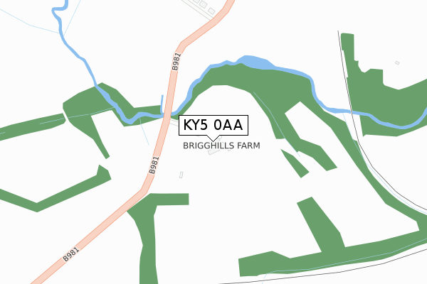 KY5 0AA map - large scale - OS Open Zoomstack (Ordnance Survey)