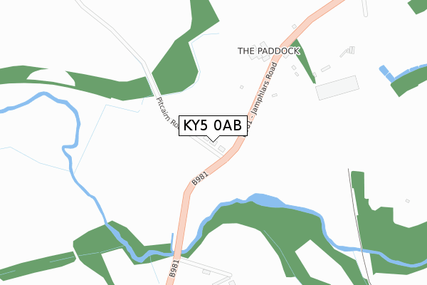 KY5 0AB map - large scale - OS Open Zoomstack (Ordnance Survey)