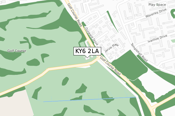 KY6 2LA map - large scale - OS Open Zoomstack (Ordnance Survey)