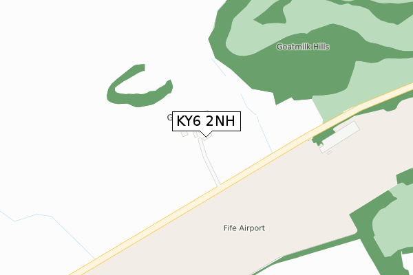 KY6 2NH map - large scale - OS Open Zoomstack (Ordnance Survey)