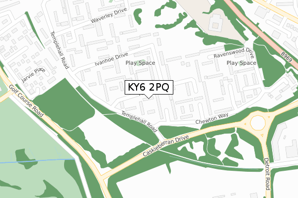 KY6 2PQ map - large scale - OS Open Zoomstack (Ordnance Survey)