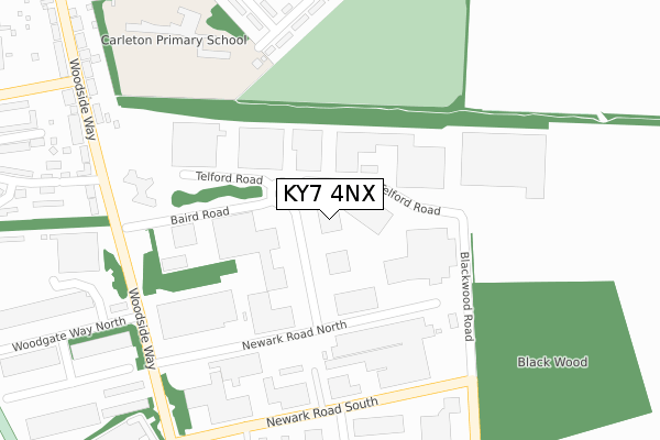 KY7 4NX map - large scale - OS Open Zoomstack (Ordnance Survey)