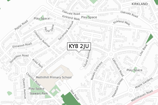 KY8 2JU map - large scale - OS Open Zoomstack (Ordnance Survey)