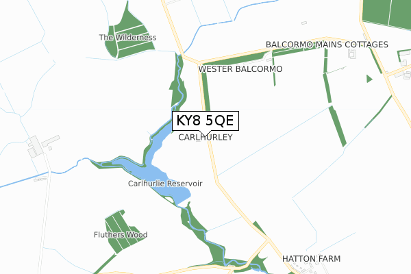 KY8 5QE map - small scale - OS Open Zoomstack (Ordnance Survey)