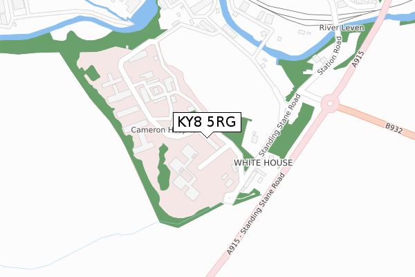 KY8 5RG map - large scale - OS Open Zoomstack (Ordnance Survey)