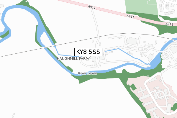 KY8 5SS map - large scale - OS Open Zoomstack (Ordnance Survey)