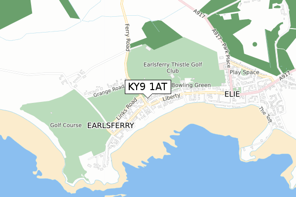 KY9 1AT map - small scale - OS Open Zoomstack (Ordnance Survey)