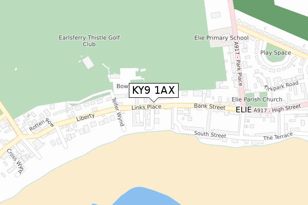 KY9 1AX map - large scale - OS Open Zoomstack (Ordnance Survey)