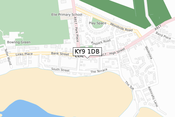 KY9 1DB map - large scale - OS Open Zoomstack (Ordnance Survey)