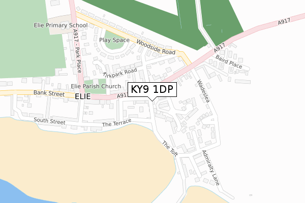 KY9 1DP map - large scale - OS Open Zoomstack (Ordnance Survey)