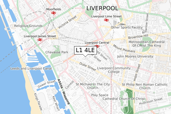 L1 4LE map - small scale - OS Open Zoomstack (Ordnance Survey)