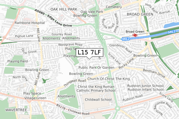 L15 7LF map - small scale - OS Open Zoomstack (Ordnance Survey)