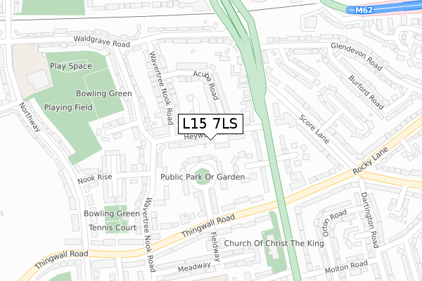 L15 7LS map - large scale - OS Open Zoomstack (Ordnance Survey)