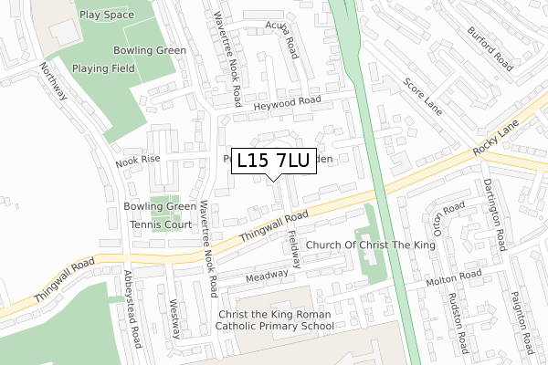 L15 7LU map - large scale - OS Open Zoomstack (Ordnance Survey)