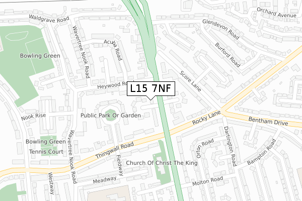 L15 7NF map - large scale - OS Open Zoomstack (Ordnance Survey)