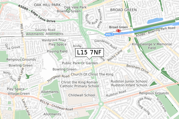 L15 7NF map - small scale - OS Open Zoomstack (Ordnance Survey)