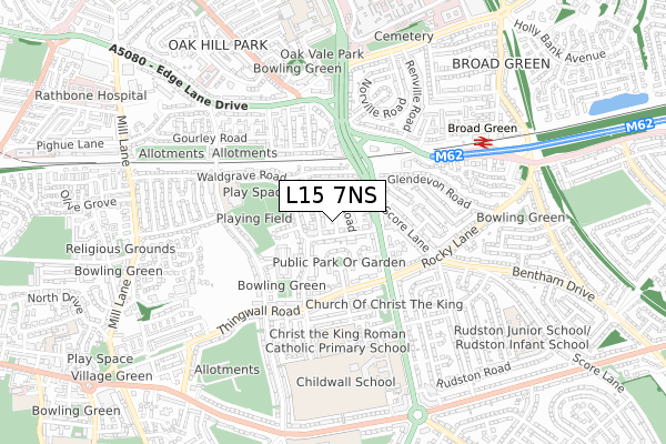 L15 7NS map - small scale - OS Open Zoomstack (Ordnance Survey)