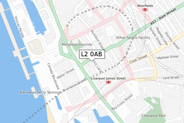 L2 0AB map - large scale - OS Open Zoomstack (Ordnance Survey)