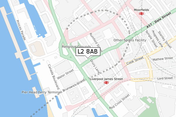 L2 8AB map - large scale - OS Open Zoomstack (Ordnance Survey)