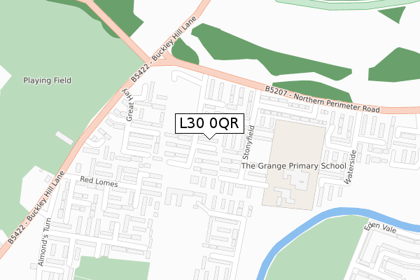 L30 0QR map - large scale - OS Open Zoomstack (Ordnance Survey)