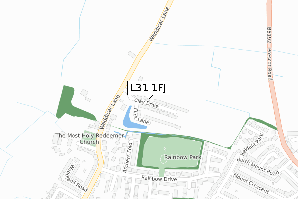 L31 1FJ map - large scale - OS Open Zoomstack (Ordnance Survey)