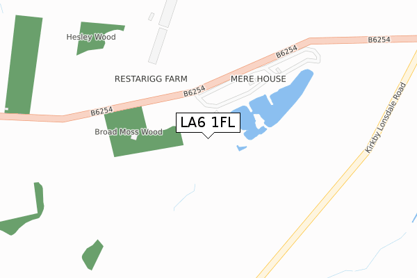 LA6 1FL map - large scale - OS Open Zoomstack (Ordnance Survey)