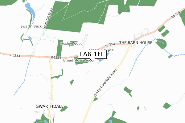 LA6 1FL map - small scale - OS Open Zoomstack (Ordnance Survey)