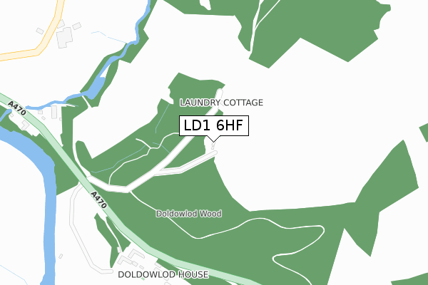 LD1 6HF map - large scale - OS Open Zoomstack (Ordnance Survey)