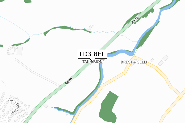 LD3 8EL map - large scale - OS Open Zoomstack (Ordnance Survey)