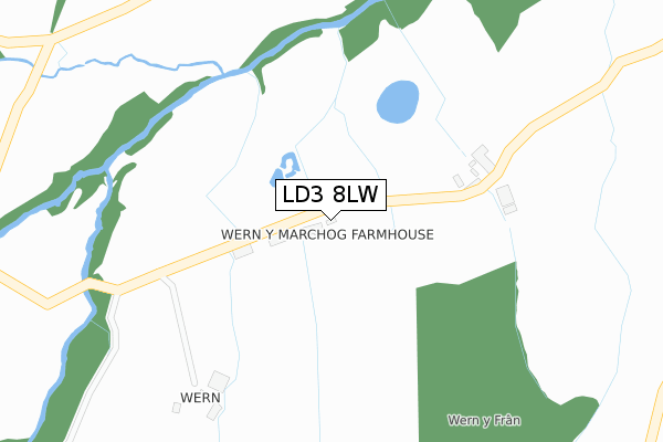 LD3 8LW map - large scale - OS Open Zoomstack (Ordnance Survey)