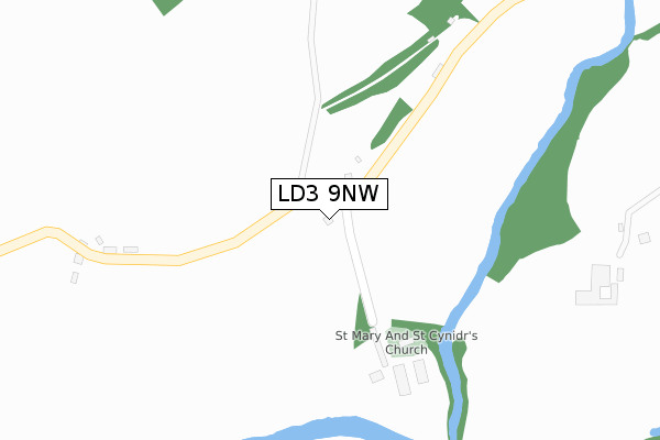 LD3 9NW map - large scale - OS Open Zoomstack (Ordnance Survey)