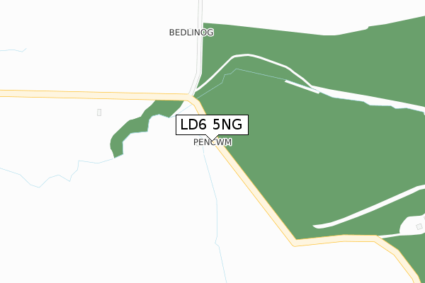 LD6 5NG map - large scale - OS Open Zoomstack (Ordnance Survey)