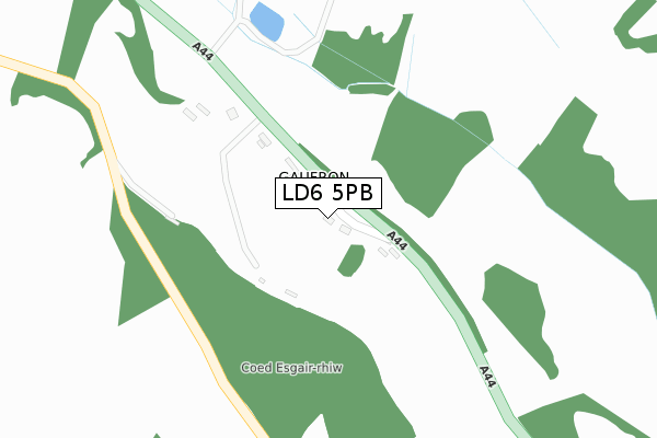 LD6 5PB map - large scale - OS Open Zoomstack (Ordnance Survey)