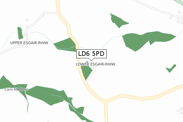 LD6 5PD map - large scale - OS Open Zoomstack (Ordnance Survey)