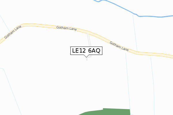 LE12 6AQ map - large scale - OS Open Zoomstack (Ordnance Survey)