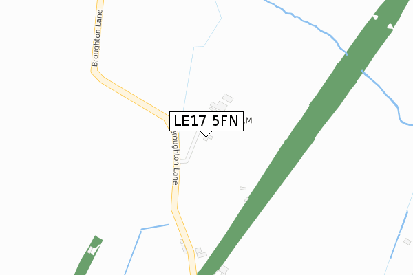 LE17 5FN map - large scale - OS Open Zoomstack (Ordnance Survey)
