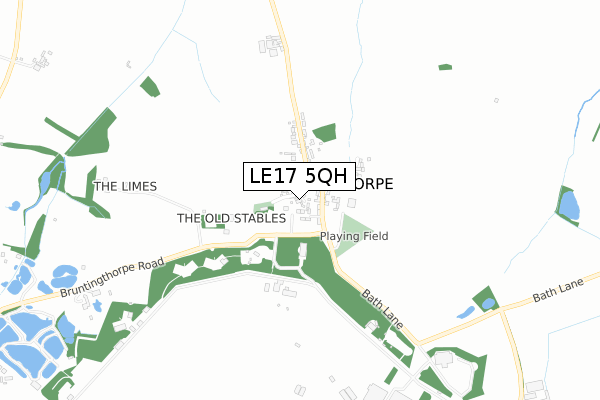 LE17 5QH map - small scale - OS Open Zoomstack (Ordnance Survey)