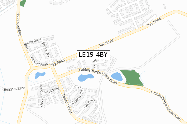 LE19 4BY map - large scale - OS Open Zoomstack (Ordnance Survey)