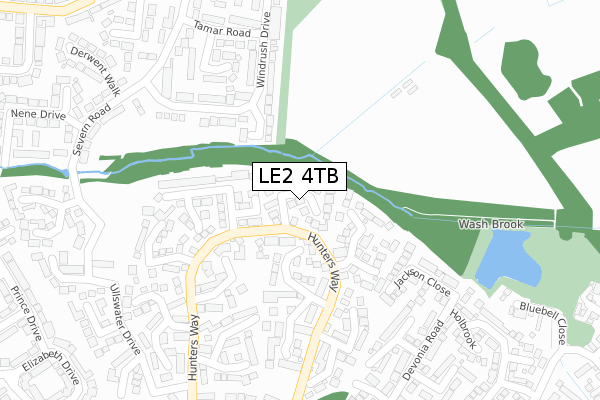 LE2 4TB map - large scale - OS Open Zoomstack (Ordnance Survey)