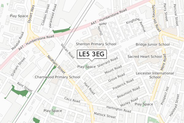 LE5 3EG map - large scale - OS Open Zoomstack (Ordnance Survey)