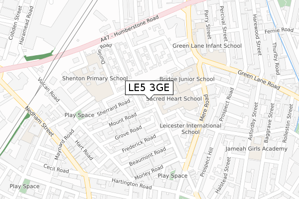 LE5 3GE map - large scale - OS Open Zoomstack (Ordnance Survey)