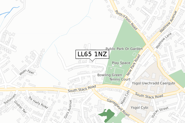 LL65 1NZ map - large scale - OS Open Zoomstack (Ordnance Survey)