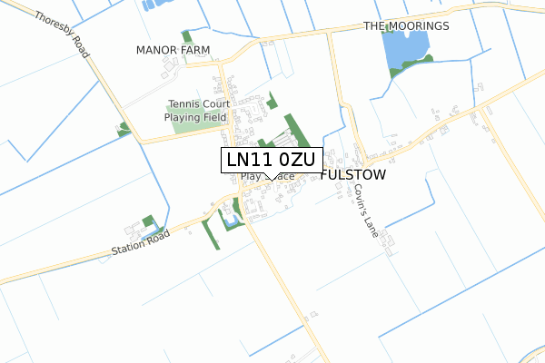 LN11 0ZU map - small scale - OS Open Zoomstack (Ordnance Survey)