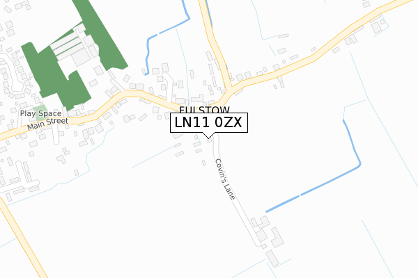 LN11 0ZX map - large scale - OS Open Zoomstack (Ordnance Survey)