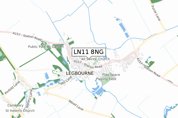 LN11 8NG map - small scale - OS Open Zoomstack (Ordnance Survey)