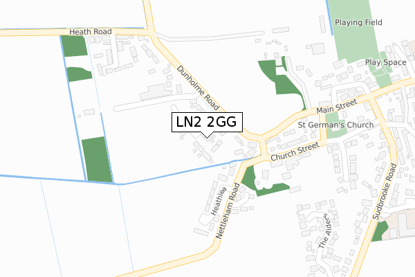 LN2 2GG map - large scale - OS Open Zoomstack (Ordnance Survey)